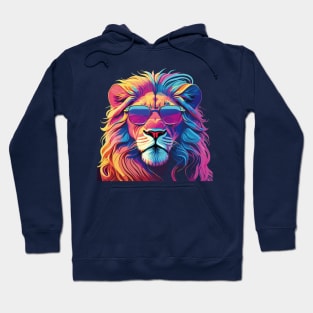 Vibrant Lion: A Psychedelic Pop Art Masterpiece Hoodie